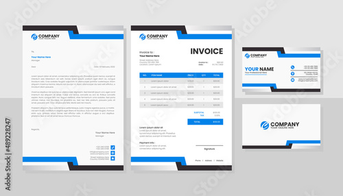 Professional business stationery template