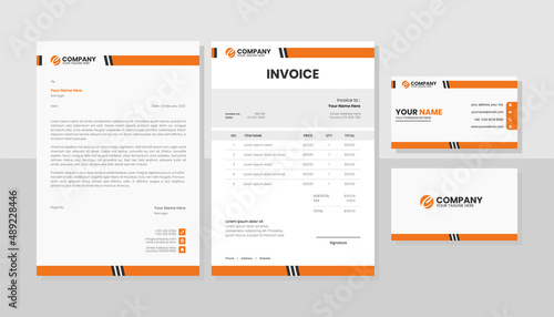 Professional business stationery template