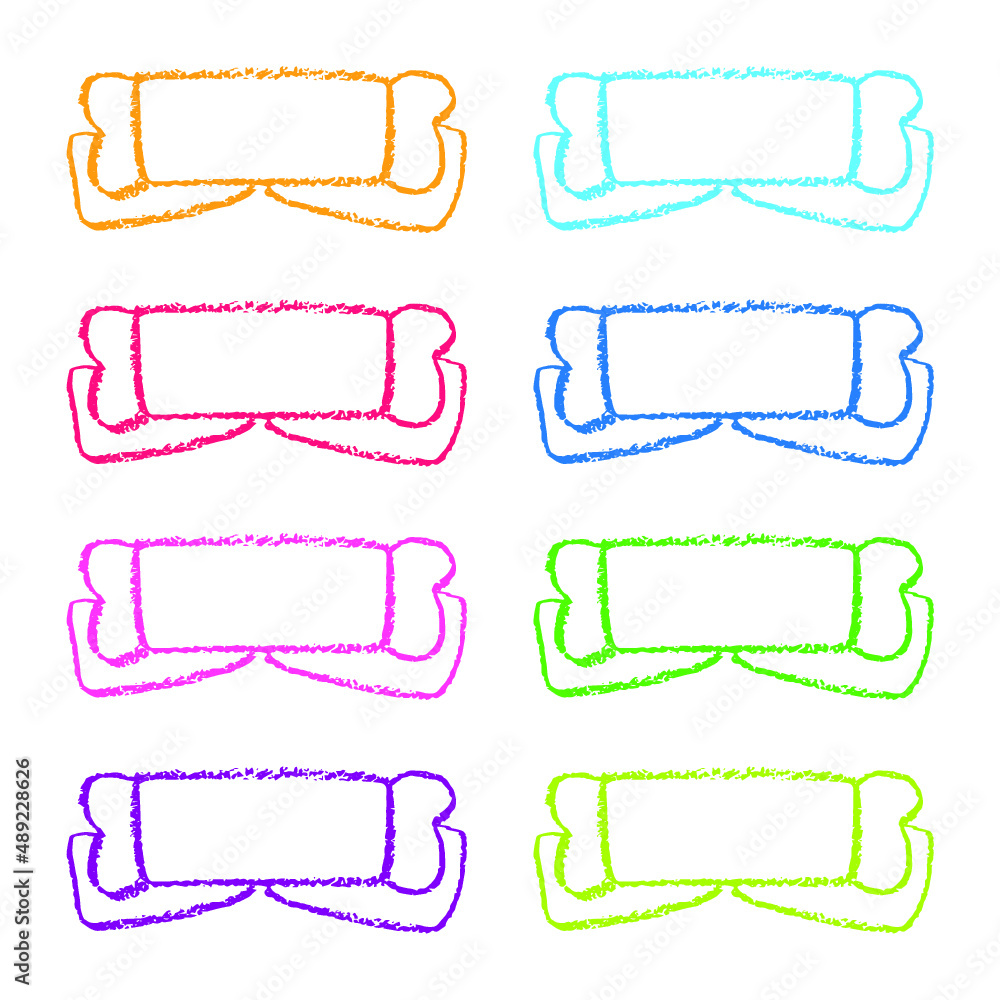 색연필 손그림 라벨 2103(C)_리본