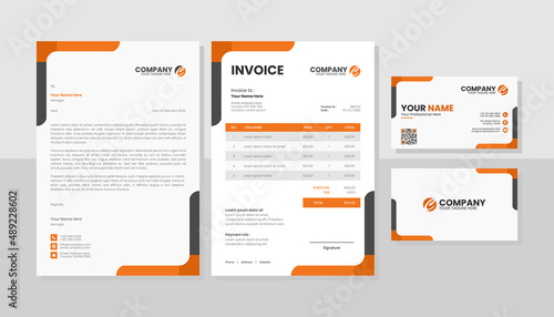 Professional business stationery template