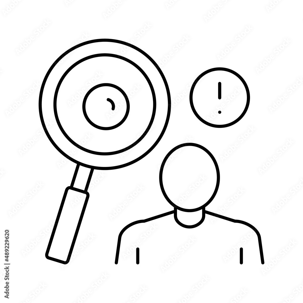 surveillance of moles line icon vector illustration surveillance of moles line icon vector illustration