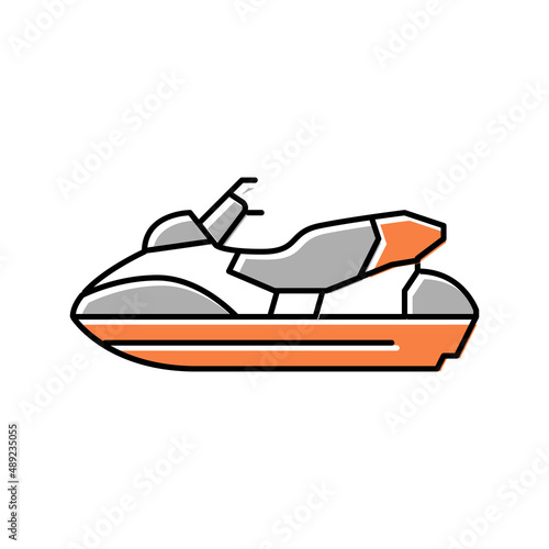personal watercraft color icon vector illustration
