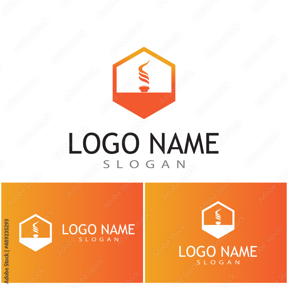 Torch Logo Template vector symbol illustration design Torch Logo Template vector symbol illustration design
