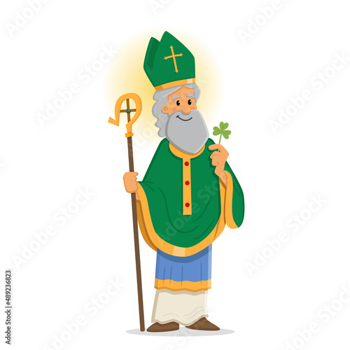 St. Patrick holding a Shamrock