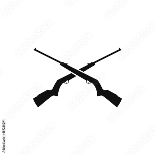 simple vector rifle design for logo icon etc