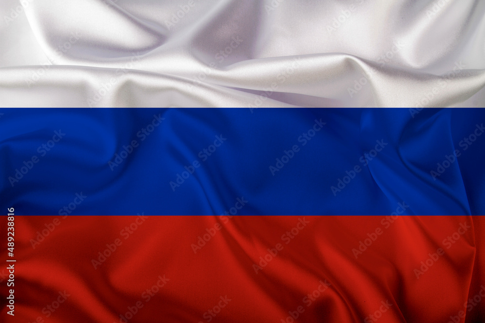 Fototapeta premium Russia Flag - satin, illustration