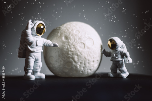 Fototapeta Naklejka Na Ścianę i Meble -  Astronaut and the Moon toys