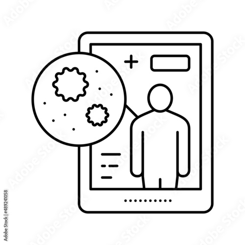 electronic ehealth line icon vector illustration