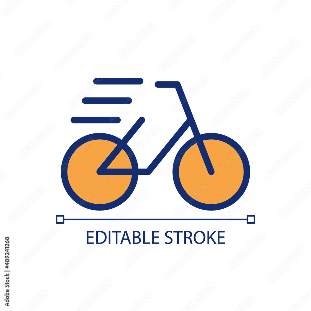 Bicycle pixel perfect RGB color icon Bicycle pixel perfect RGB color icon