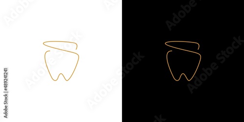 Unique and simple letter S initial tooth logo design