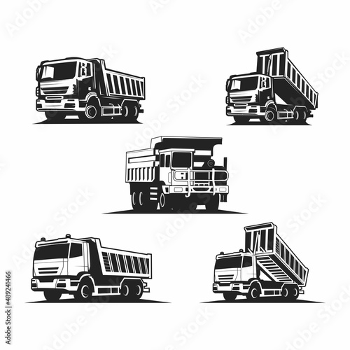 dump truck silhouette