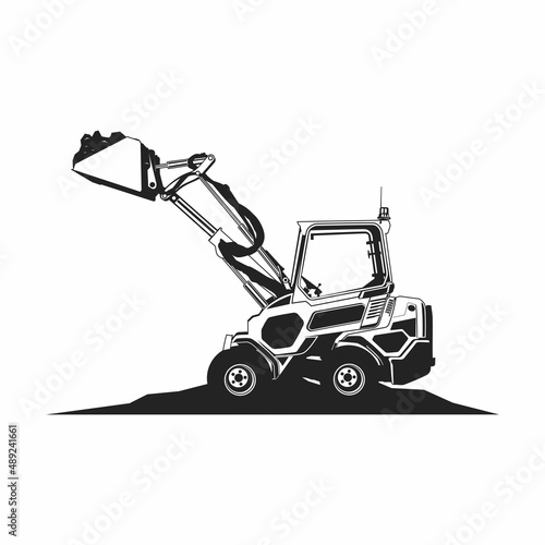 mini track loader silhouette