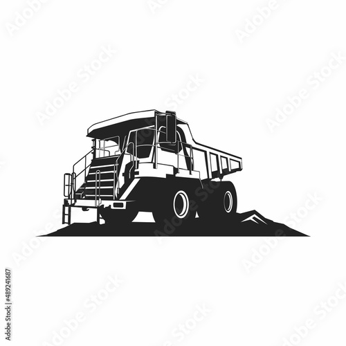 dump truck silhouette