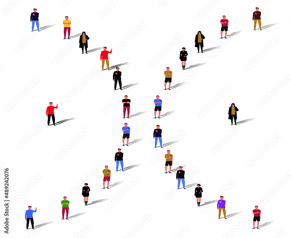 Group of young people. Vector graphics. Group of young people. Vector graphics.