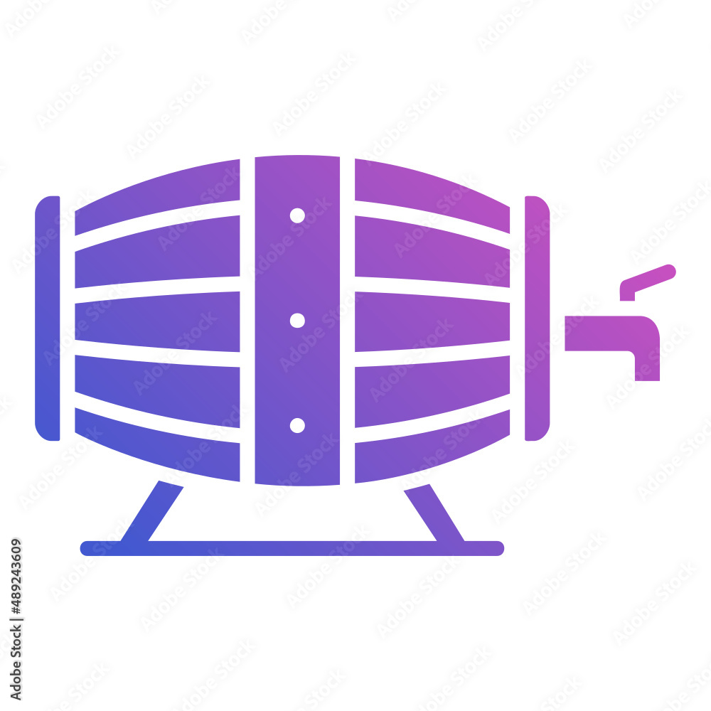 Cask Beer flat gradient icon. Can be used for digital product, presentation, print design and more. Cask Beer flat gradient icon. Can be used for digital product, presentation, print design and more.