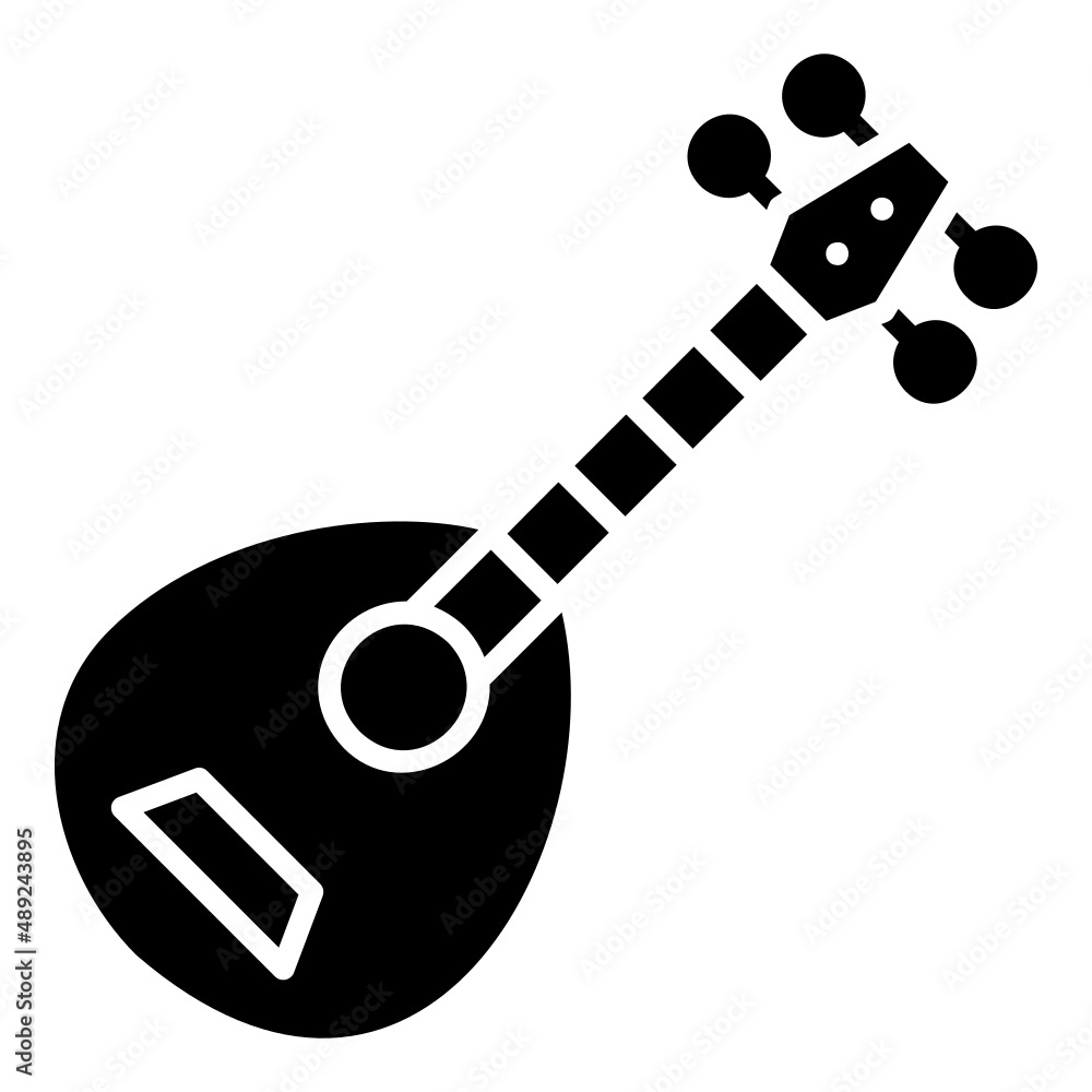 Mandolin glyph icon. Can be used for digital product, presentation, print design and more. Mandolin glyph icon. Can be used for digital product, presentation, print design and more.