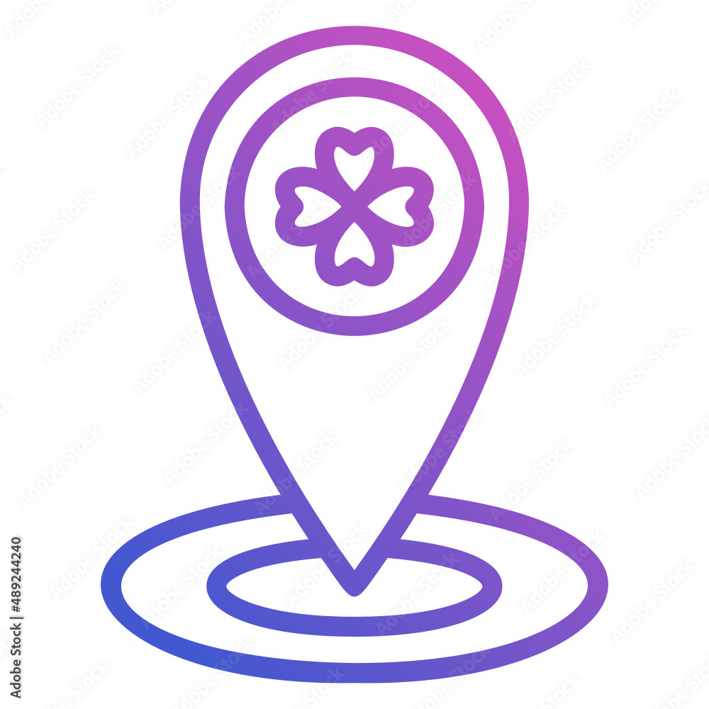 Location line gradient icon. Can be used for digital product, presentation, print design and more. Location line gradient icon. Can be used for digital product, presentation, print design and more.