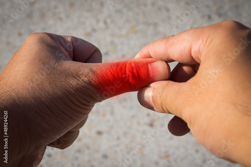 hands of the person