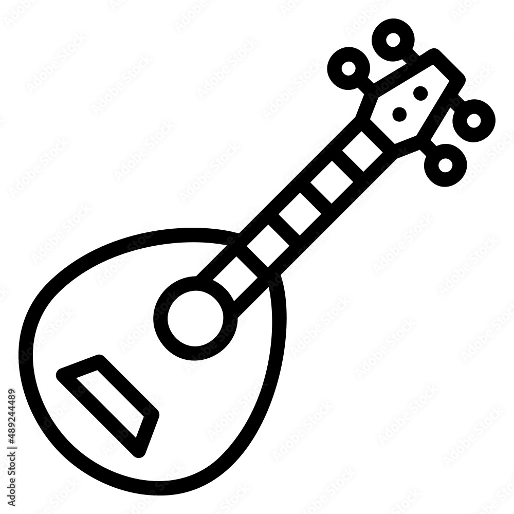 Mandolin line icon. Can be used for digital product, presentation, print design and more. Mandolin line icon. Can be used for digital product, presentation, print design and more.
