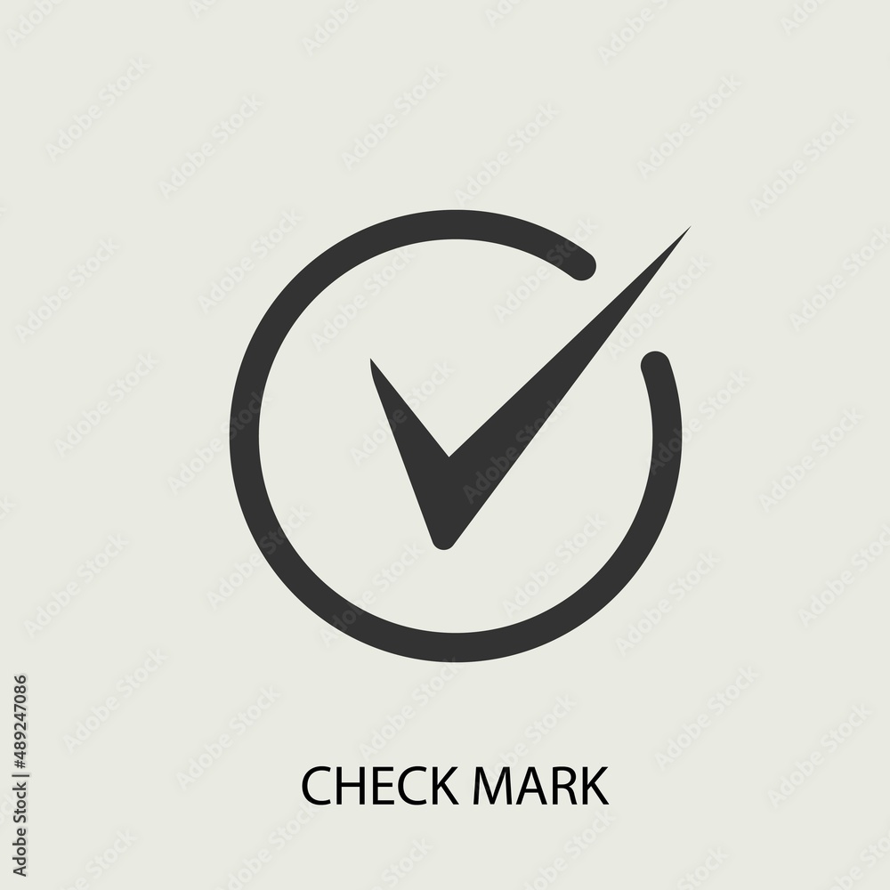 Checkmark vector icon illustration sign Checkmark vector icon illustration sign