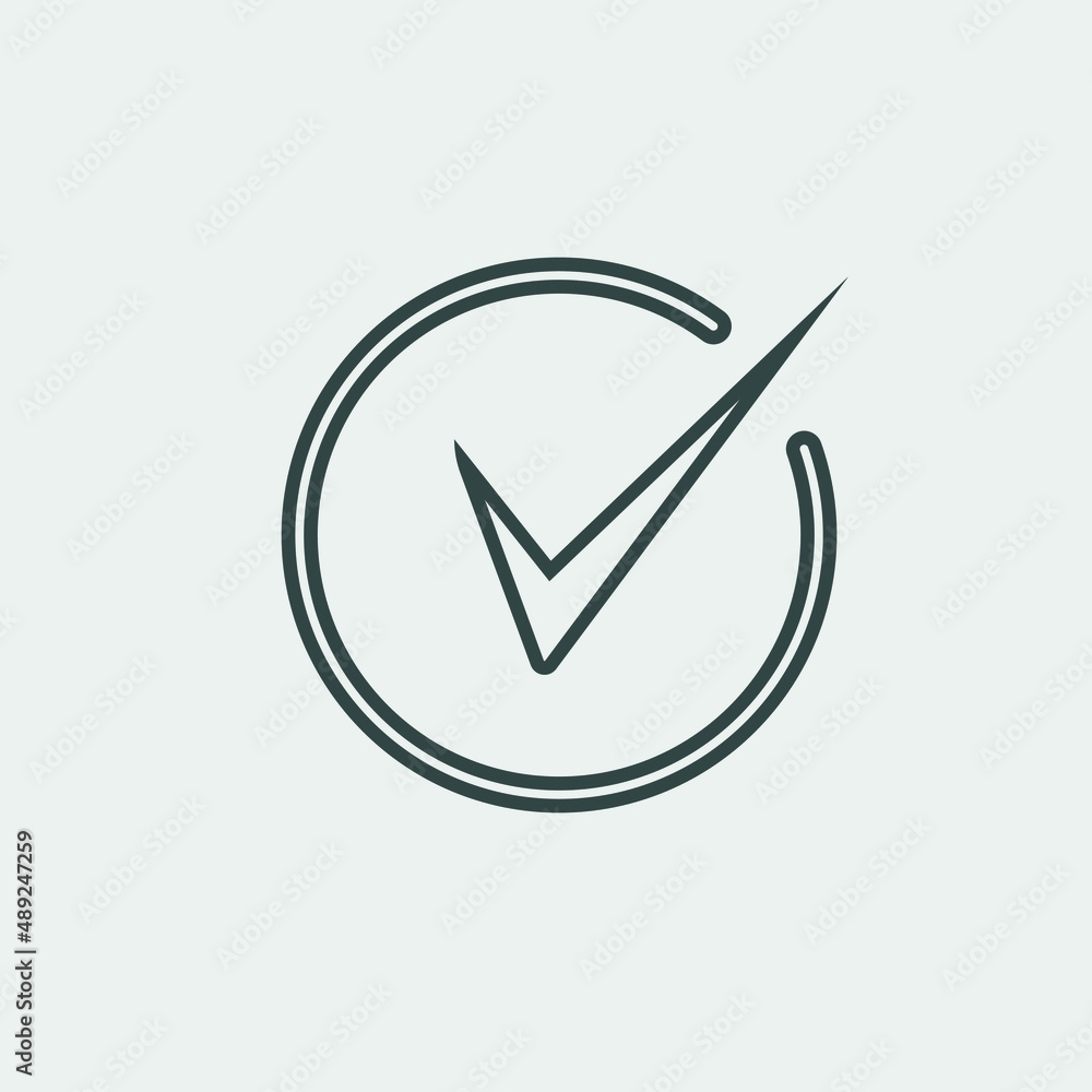 Checkmark vector icon illustration sign Checkmark vector icon illustration sign