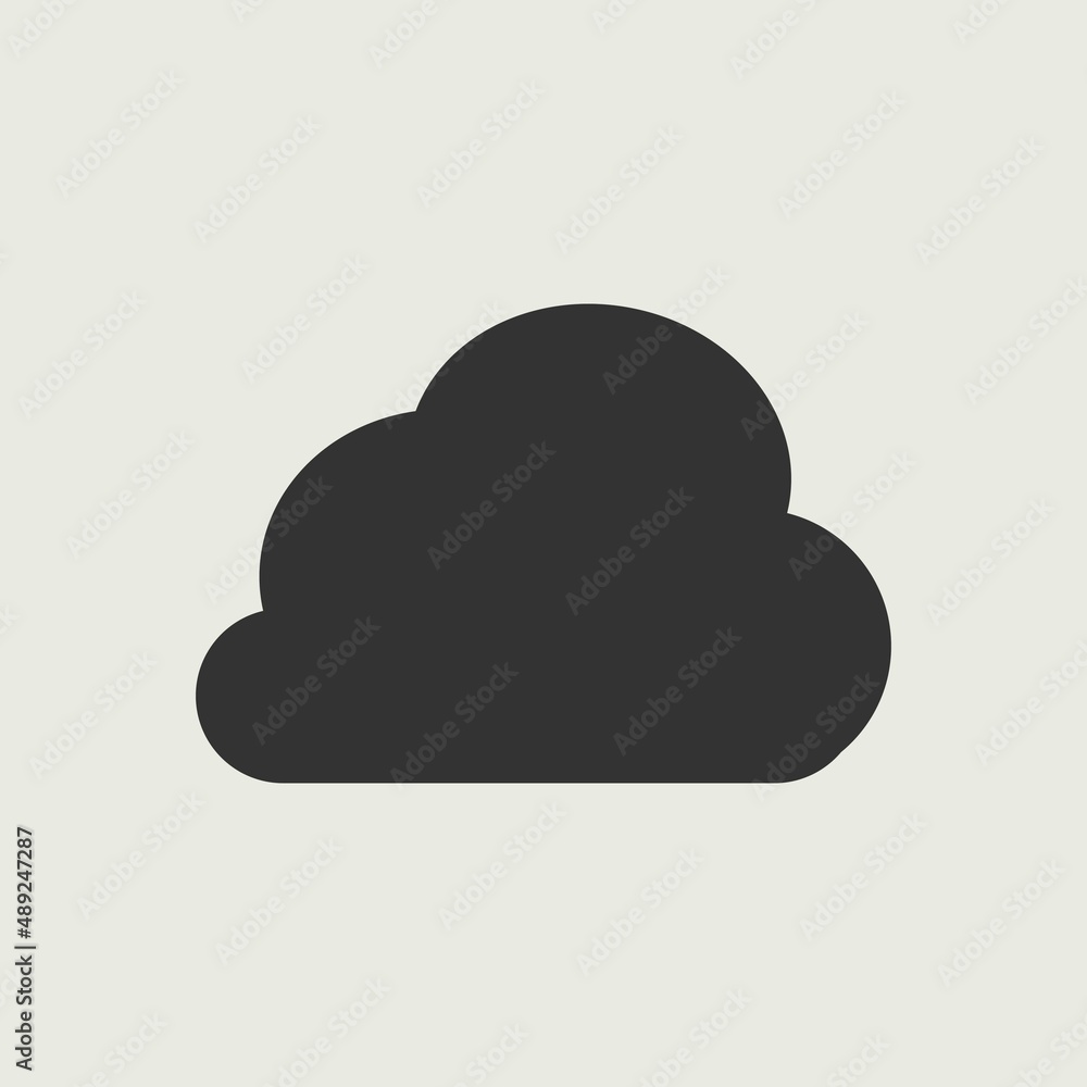 Cloud vector icon illustration sign Cloud vector icon illustration sign
