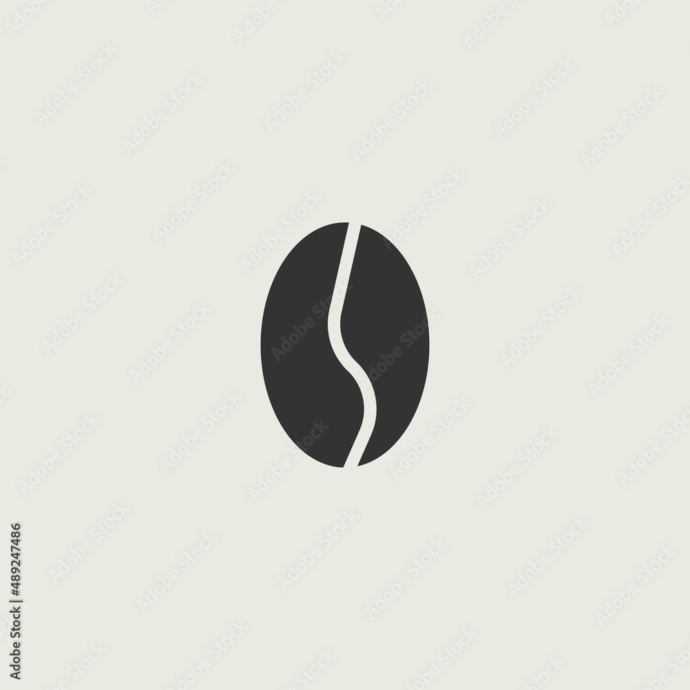 Coffee_bean vector icon illustration sign Coffee_bean vector icon illustration sign