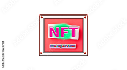 NFT non fungible tokens crypto art, crypto art concept on background, Empty space for text