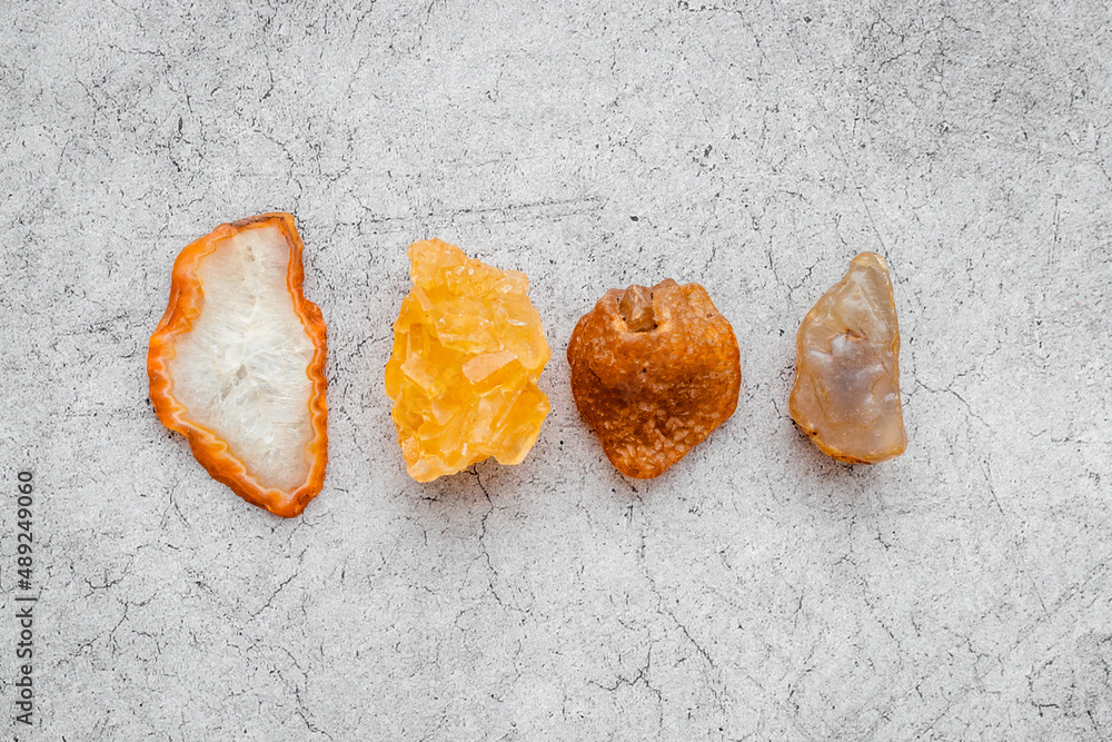Natural crystal mineral stones. Set of shiny gemstone Natural crystal mineral stones. Set of shiny gemstone