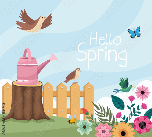 hello spring season card