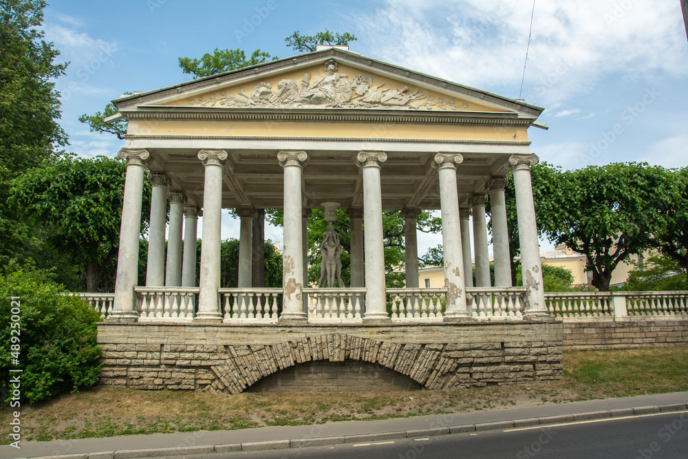 Pavilion of the Three Graces built in 1800 by the Pavlovsk Imperial Palace near Saint Petersburg, Russia