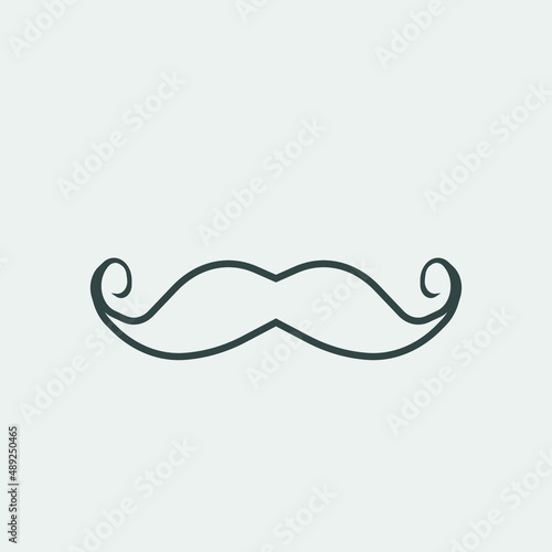 Mustache vector icon illustration sign