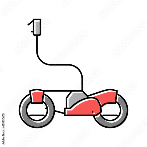 motorized vehicle transport color icon vector illustration