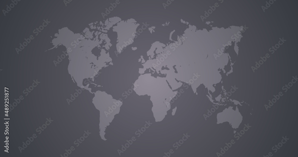World map horizontal and earth continents flat vector illustration. 
