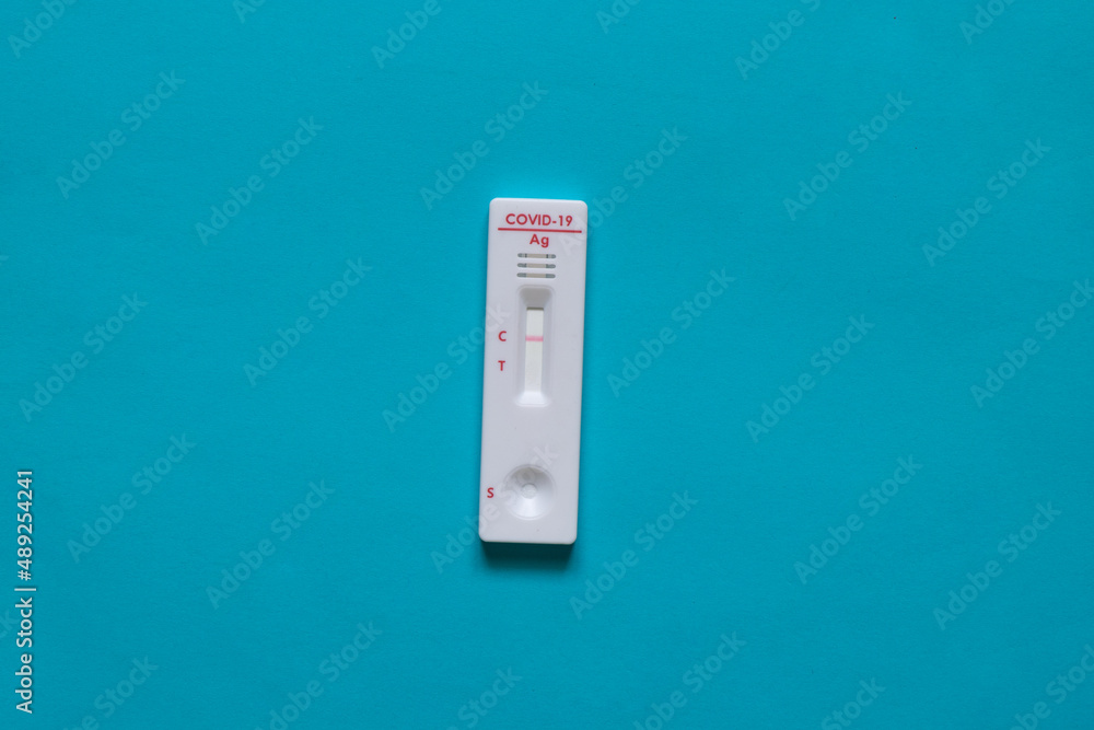 Negative covid test lies on isolated background , test Negative covid test lies on isolated background , test