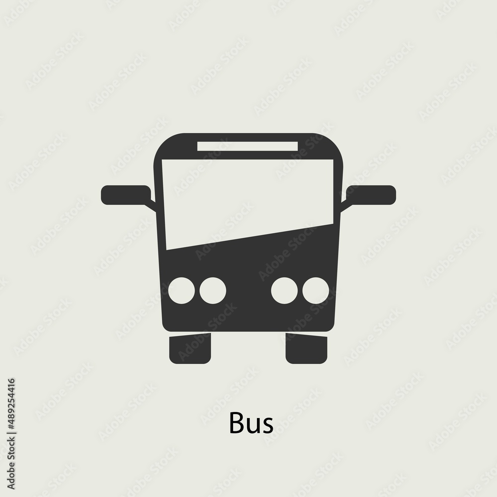 Bus vector icon illustration sign