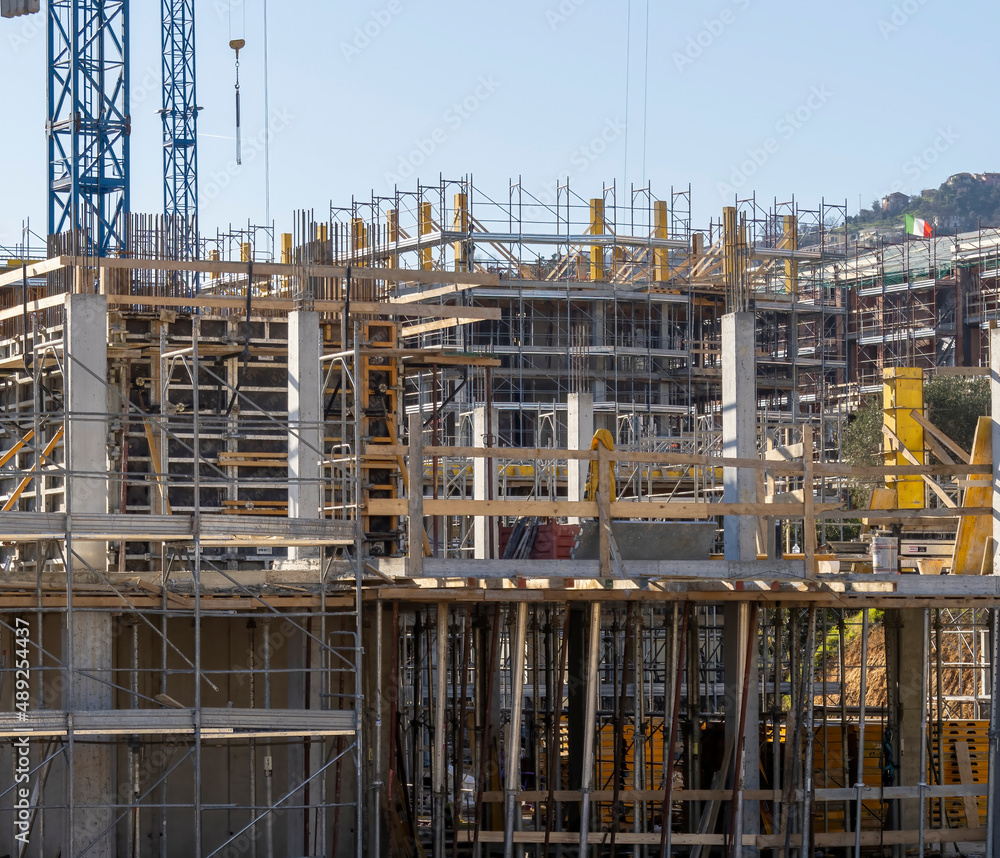 construction area in la spezia, italy construction area in la spezia, italy