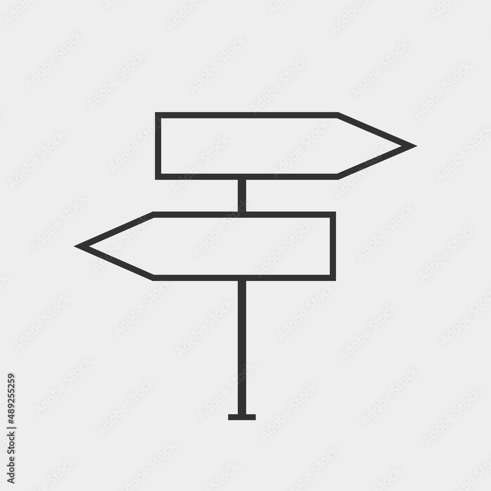 Road sign vector icon solid grey Road sign vector icon solid grey
