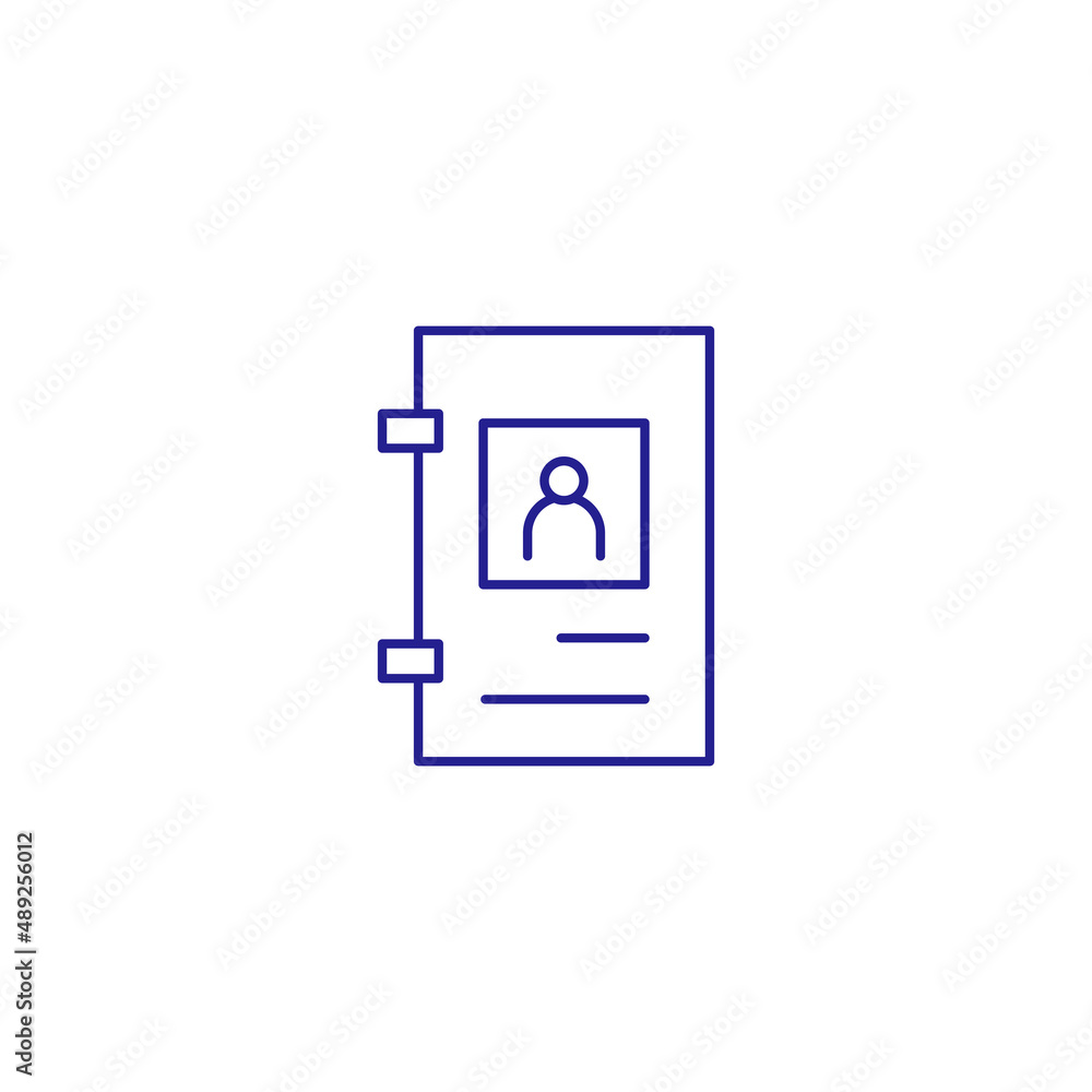 Questionnaire survey form line icon. Checklist document summary Questionnaire survey form line icon. Checklist document summary