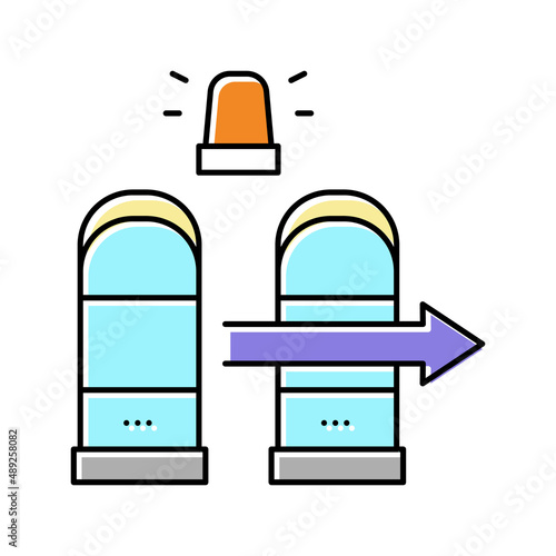 technology rfid for access color icon vector illustration