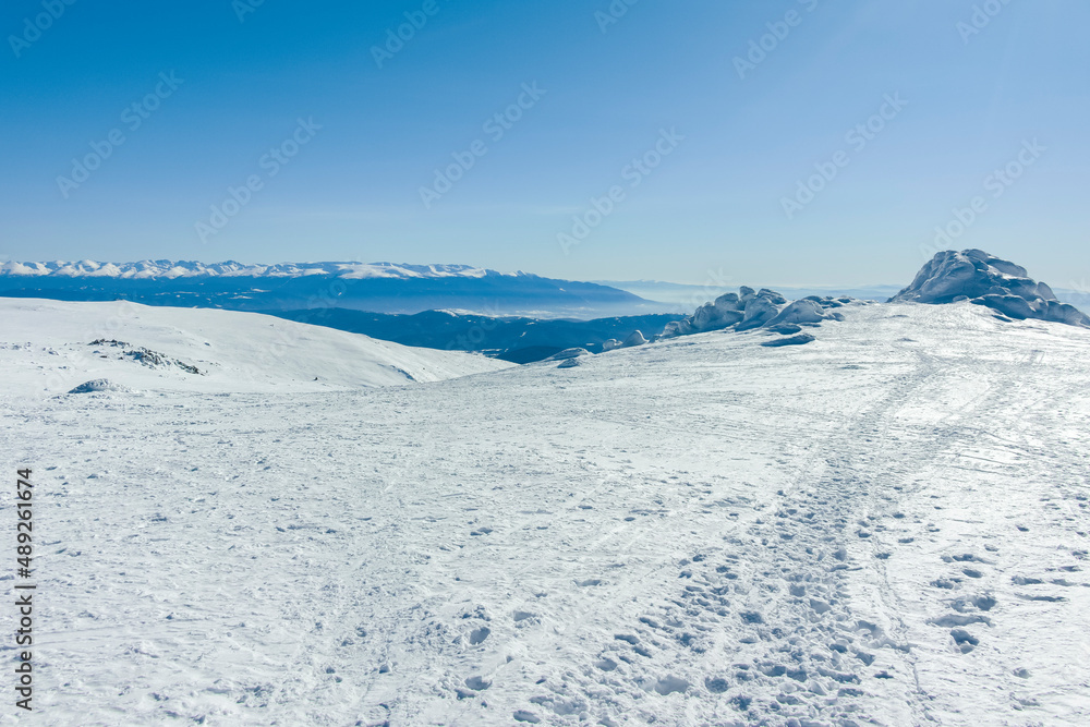 Winter view of Vitosha Mountain near Cherni Vrah peak, Bulgaria Winter view of Vitosha Mountain near Cherni Vrah peak, Bulgaria