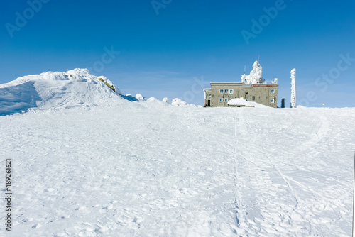 Winter view of Vitosha Mountain near Cherni Vrah peak, Bulgaria