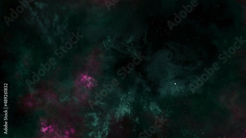 Fototapeta Naklejka Na Ścianę i Meble -  green galaxy in deep space
