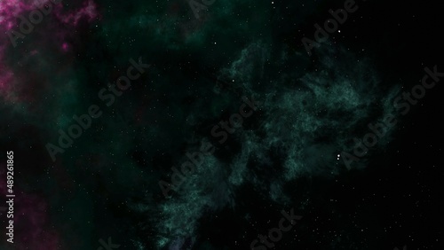 green galaxy in deep space