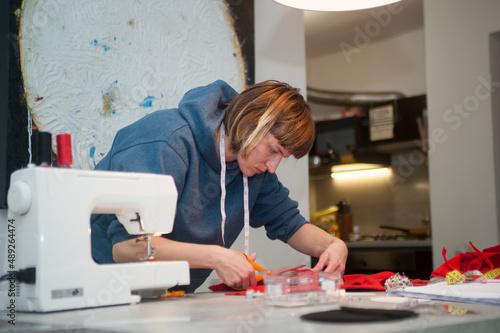 person sewing