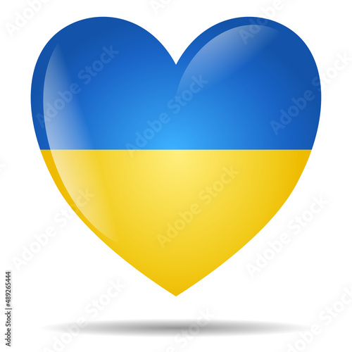 Ukraine Herz Fahne Symbol