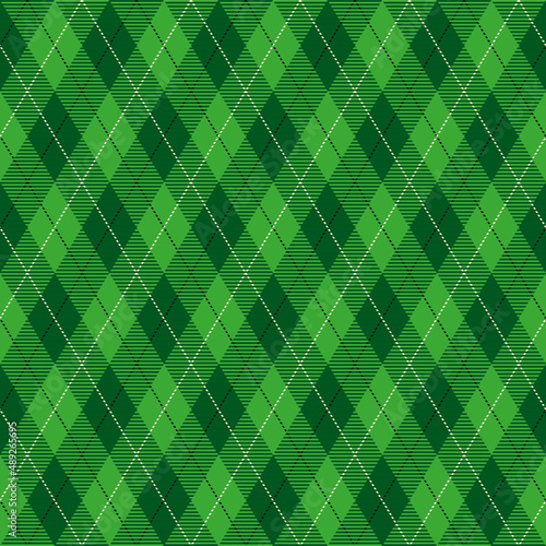 St. Patrick's Day seamless pattern. Tileable vector background in Irish classic style.