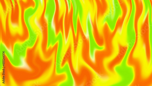Illustration of vivid neon color burning fire flames abstract backdrop