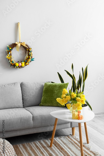 Vase with beautiful tulips ...