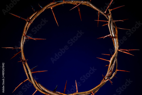 Crown of thorns on dark background